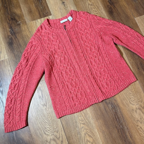 Vintage Y2K Silk Cable Knit Sweater Wool Cotton Sweater Carolyn Bessette Kennedy - Picture 2 of 13